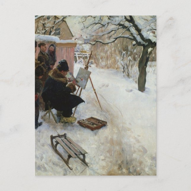 Cartão Postal Winter Motif Åsögatan (Frente)