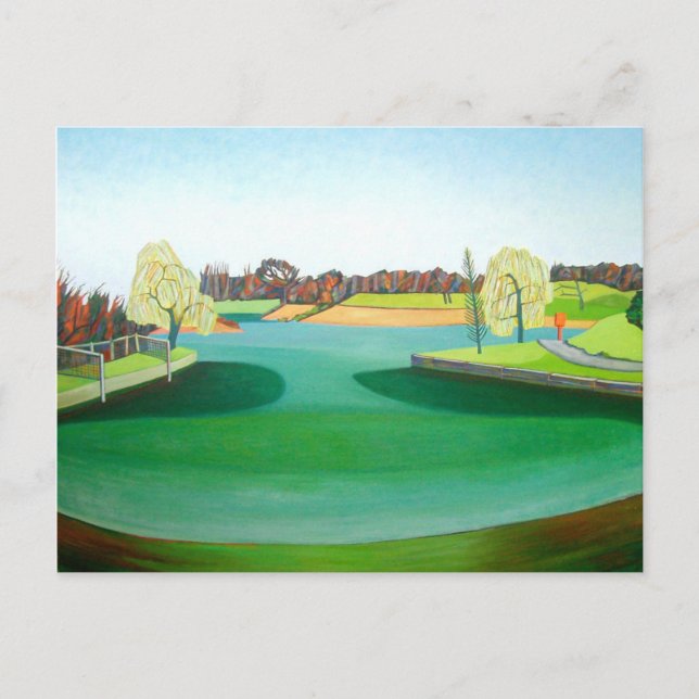 Cartão Postal Winter Pond (Frente)