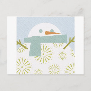 Cartão Postal Winter Snowman