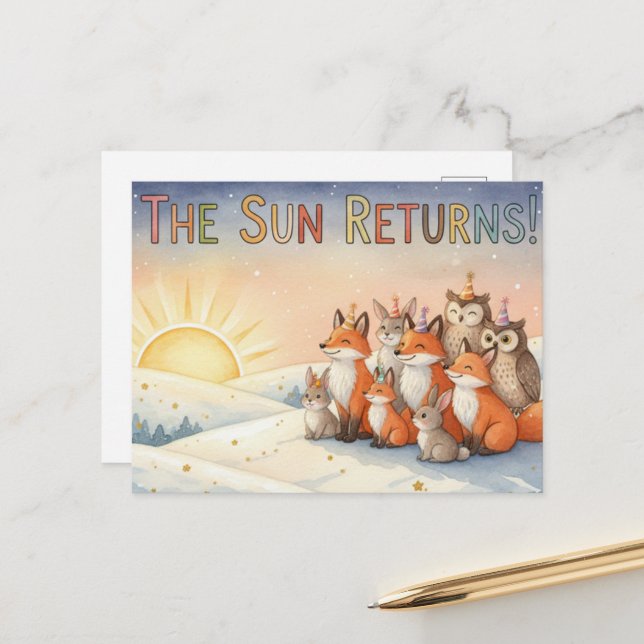 Cartão Postal Winter Solstice Postcard (Frente/Verso In Situ)