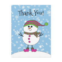 Winter Whimsy Snowman Obrigado