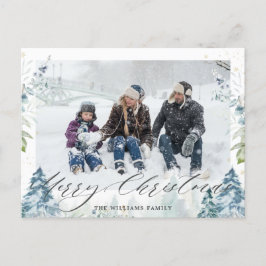 Cartão Postal Winter Wonderland Alpino Merry Photo