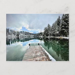 Cartão Postal Wintertag am com Crestasee em Flims Postkarte