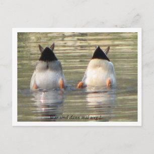 Cartão Postal Wir sind dann mal weg!