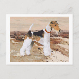 Cartão Postal Wire Fox Terrier Autumn