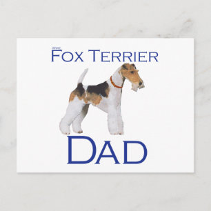 Cartão Postal Wire Fox Terrier Dia dos Pais