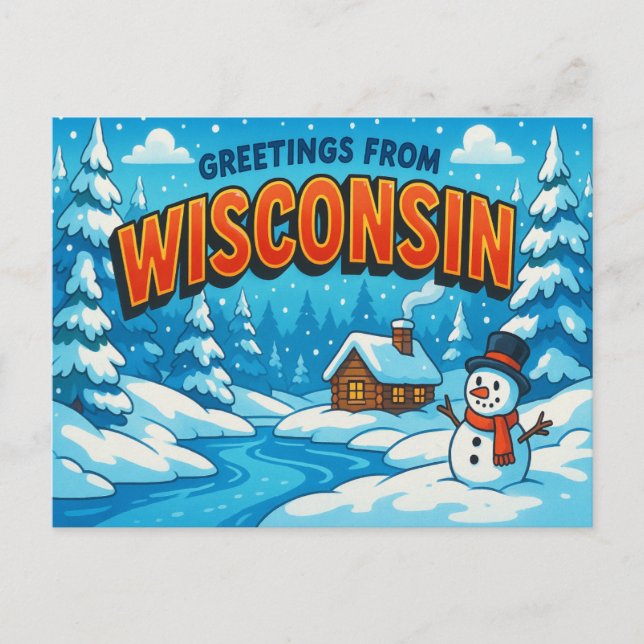 Cartão postal WISCONSIN (Frente)