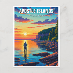 Cartão Postal Wisconsin Apostle Islands Sunset