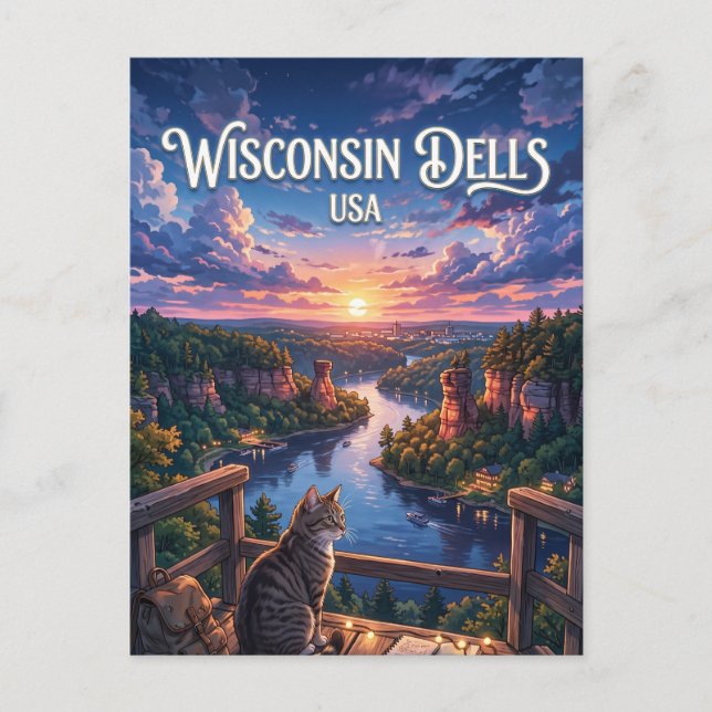 Cartão Postal Wisconsin Dells EUA (Frente)