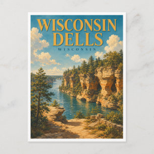 Cartão Postal Wisconsin Dells Wisconsin Sandstone Dells GeoSaga