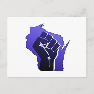 Cartão Postal Wisconsin Solidariedade Fist