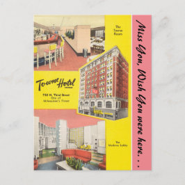 Cartão Postal Wisconsin, Towne Hotel, Milwaukee