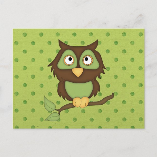 Cartão Postal Wise Owl (Frente)