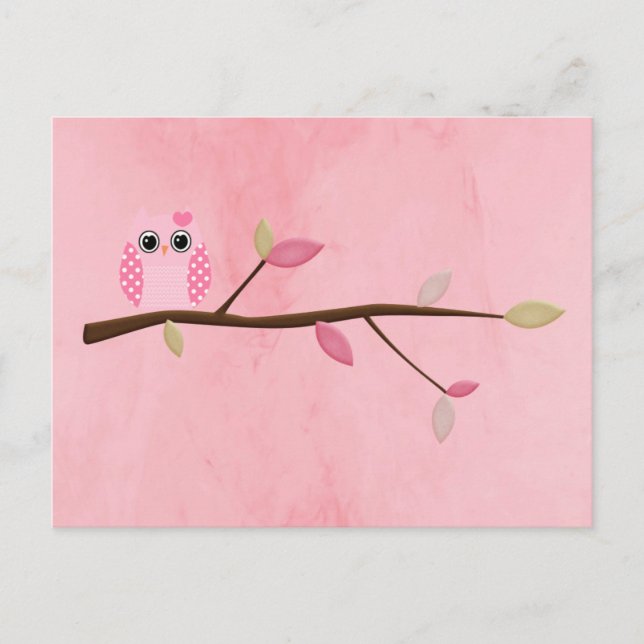 Cartão Postal Wise Owl (Frente)