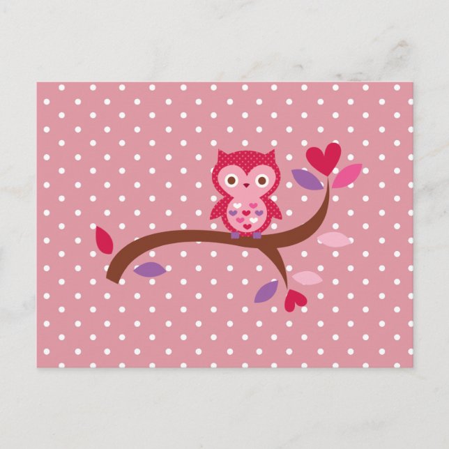 Cartão Postal Wise Owl (Frente)