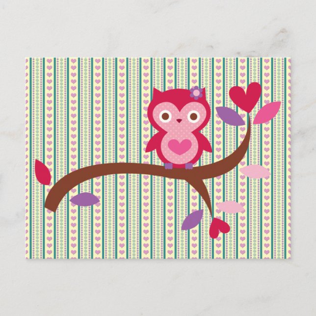 Cartão Postal Wise Owl (Frente)
