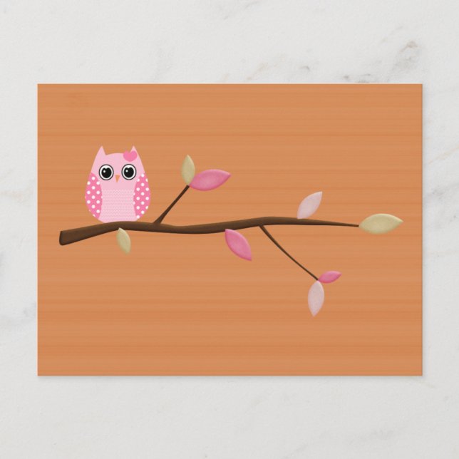 Cartão Postal Wise Owl (Frente)