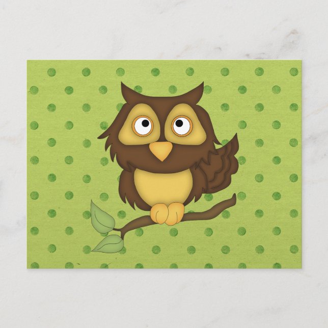 Cartão Postal Wise Owl (Frente)