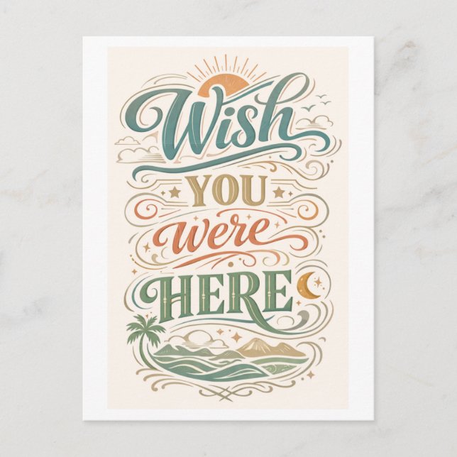 Cartão Postal "Wish You Were Here" (Frente)