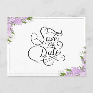 Cartão Postal Wisteria Floral Save The Date
