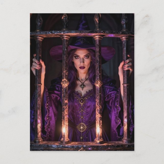 Cartão Postal Witch behind bars  (Frente)