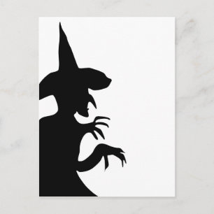 Cartão Postal Witch Silhouette