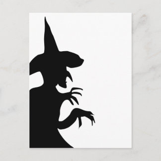 Cartão Postal Witch Silhouette