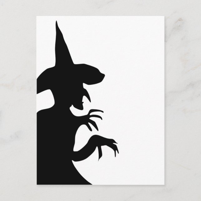 Cartão Postal Witch Silhouette (Frente)