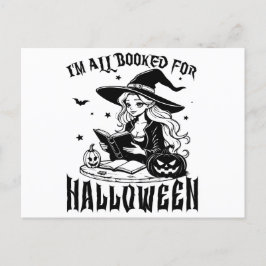 Cartão Postal Witchy Reads: Eu sou todo viciado em Halloween