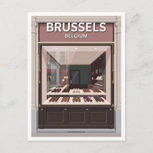 Cartão Postal Wittamer Chocolatier Bruxelas Bélgica
