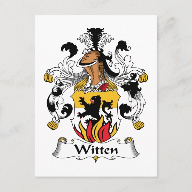 Cartão Postal Witten Family Crest (Frente)