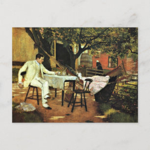 Cartão Postal Wm. Merritt Chase, uma tarde de Verão na Holanda,