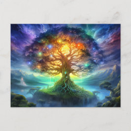 Cartão Postal Wold tree Yggdrasil of northern viking mythology