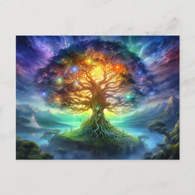 Cartão Postal Wold tree Yggdrasil of northern viking mythology (Frente)