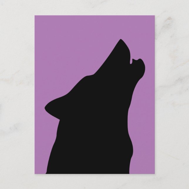 Cartão postal WOLF ART HOWLING (Frente)