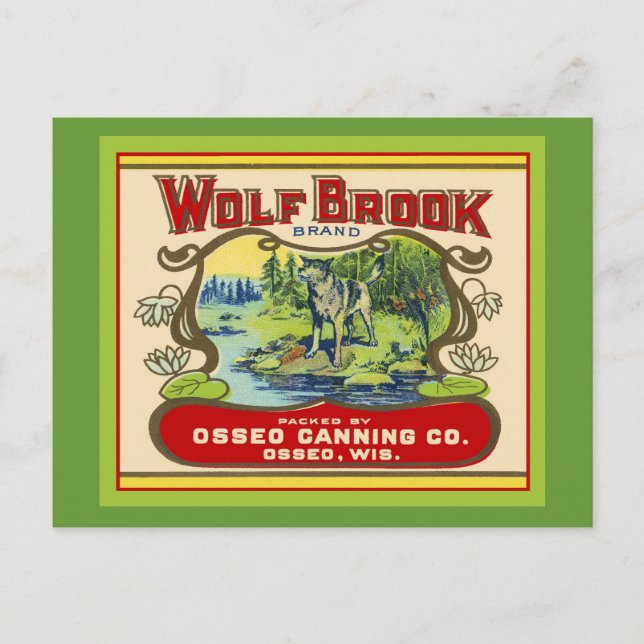Cartão Postal Wolf Brook Wisconsin (Frente)