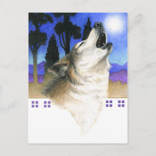Cartão Postal Wolf Howl