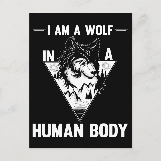 Cartão Postal Wolf Lover Forest Animal (Frente)