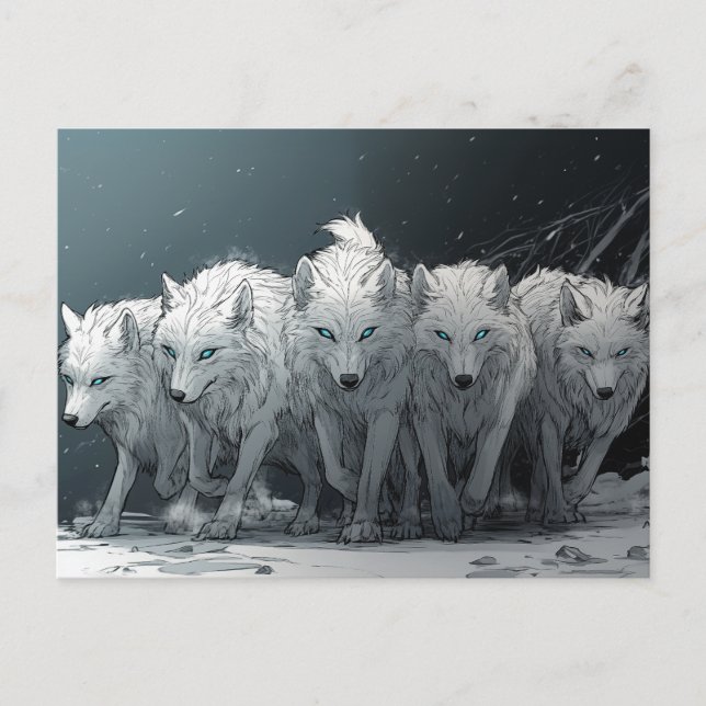 Cartão Postal Wolf Pack (Frente)