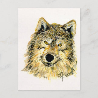 Cartão Postal Wolf Postcard
