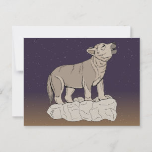 Cartão Postal Wolf Pup Howling