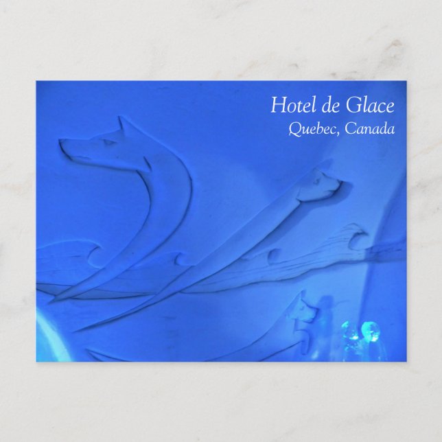 Cartão Postal Wolf Room no Hotel de Glace, Quebec, Canadá (Frente)