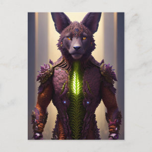 Cartão Postal Wolf Sci Fi