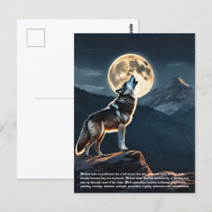 Cartão Postal Wolf Symbolismo