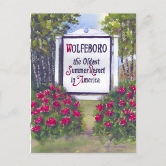 Cartão Postal Wolfeboro - Sinal de Boas-vindas