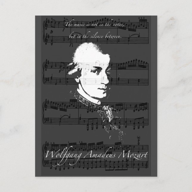 Cartão Postal Wolfgang Amadeus Mozart (Frente)