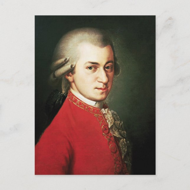 Cartão Postal Wolfgang Amadeus Mozart (Frente)