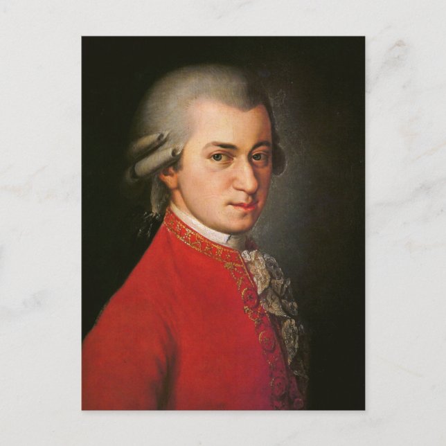 Cartão Postal Wolfgang Amadeus Mozart Portrait (Frente)