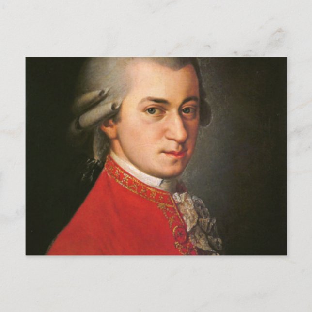 Cartão Postal Wolfgang Mozart (Frente)