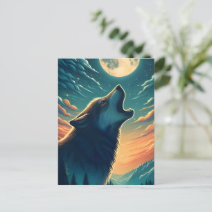 Cartão Postal Wolfs Night Song